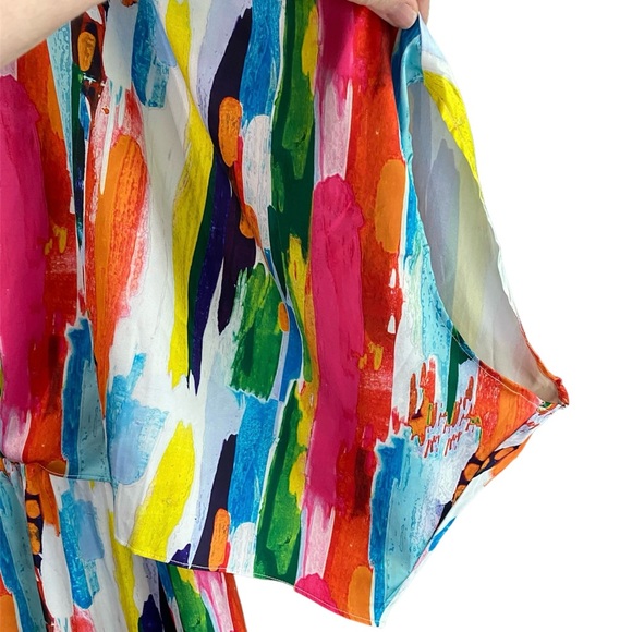 Project Judith March One Shoulder Colorful Maxi Dress Medium - Picture 6 of 8